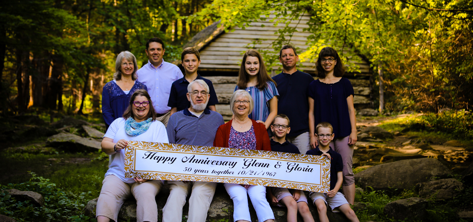 50th Anniversary Celebration with Family in the Smoky Mountains | Mynatt Park | Gatlinburg, TN Photographer