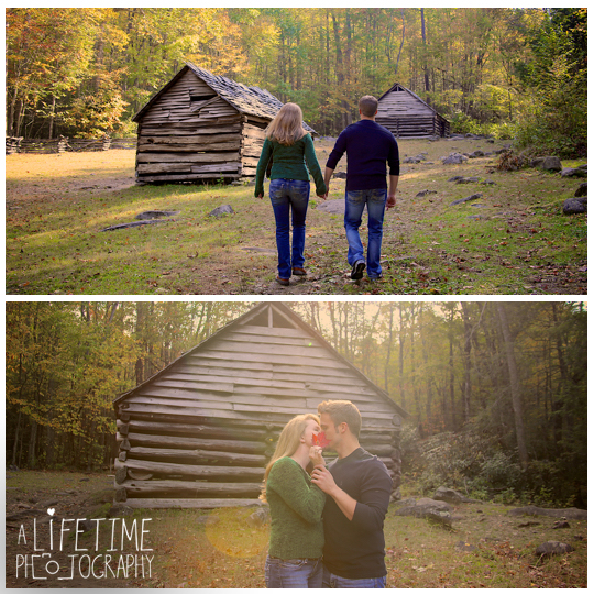 Gatlinburg TN Engagement Photographer session in the smoky mountains national park on Motor Nature Trail outside of Pigeon Forge Tennessee engaged couple-10