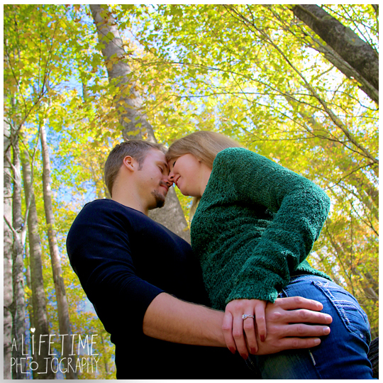 Gatlinburg TN Engagement Photographer session in the smoky mountains national park on Motor Nature Trail outside of Pigeon Forge Tennessee engaged couple-11