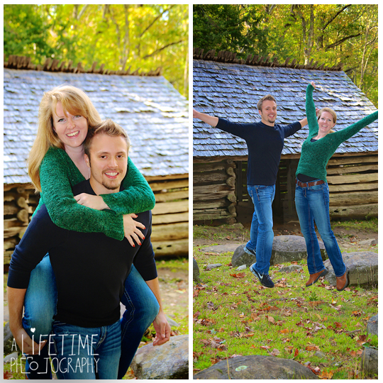 Gatlinburg TN Engagement Photographer session in the smoky mountains national park on Motor Nature Trail outside of Pigeon Forge Tennessee engaged couple-12