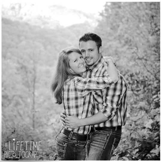 Gatlinburg TN Engagement Photographer session in the smoky mountains national park on Motor Nature Trail outside of Pigeon Forge Tennessee engaged couple-4