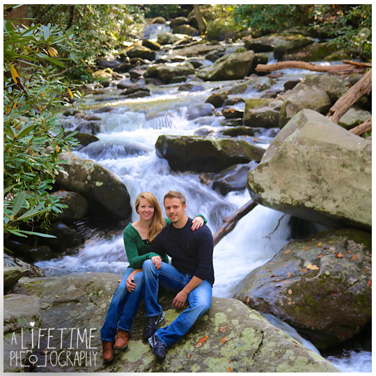 Gatlinburg TN Engagement Photographer session in the smoky mountains national park on Motor Nature Trail outside of Pigeon Forge Tennessee engaged couple-8