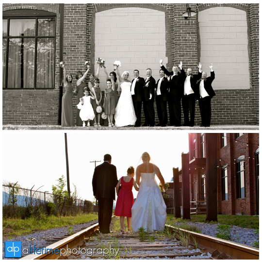 Mill_Of_Chattanooga_The_Wedding_Ceremony_Photographer_Bride_Groom_Family_Pictures_Photography_ideas_Bridal_Party_Railroad_Track_Brick_wall