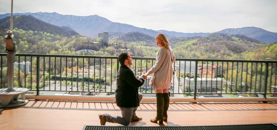Jason’s Secret Marriage Proposal to Sarah on top of the Space Needle | Gatlinburg, TN Photographer