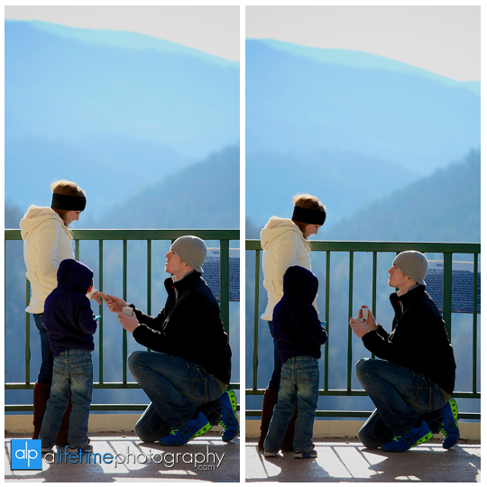 Space needle marriage proposal engagement in Gatlinburg TN photographer Pigeon Forge idea-3
